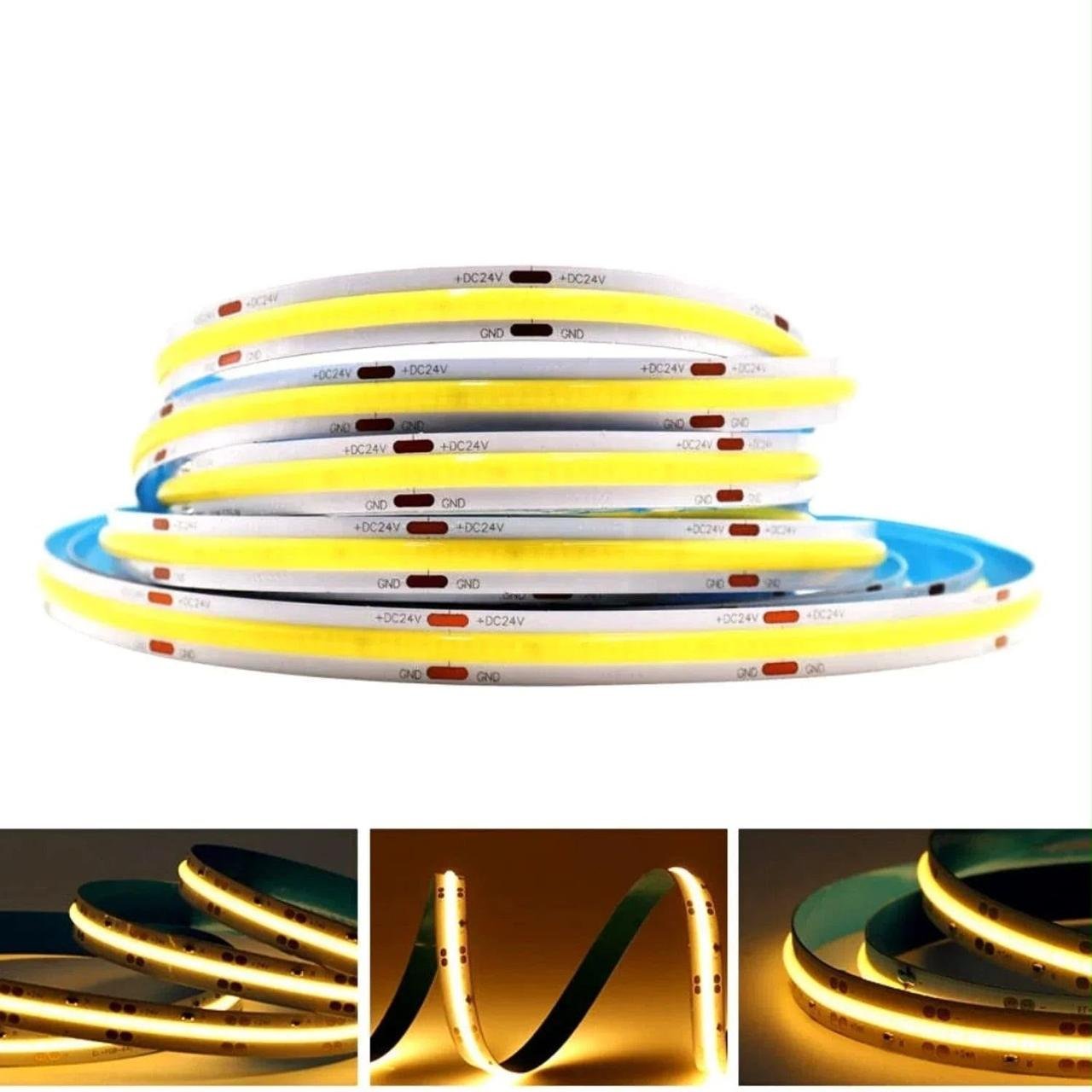 COB LED Strip 24 V · 3000 K