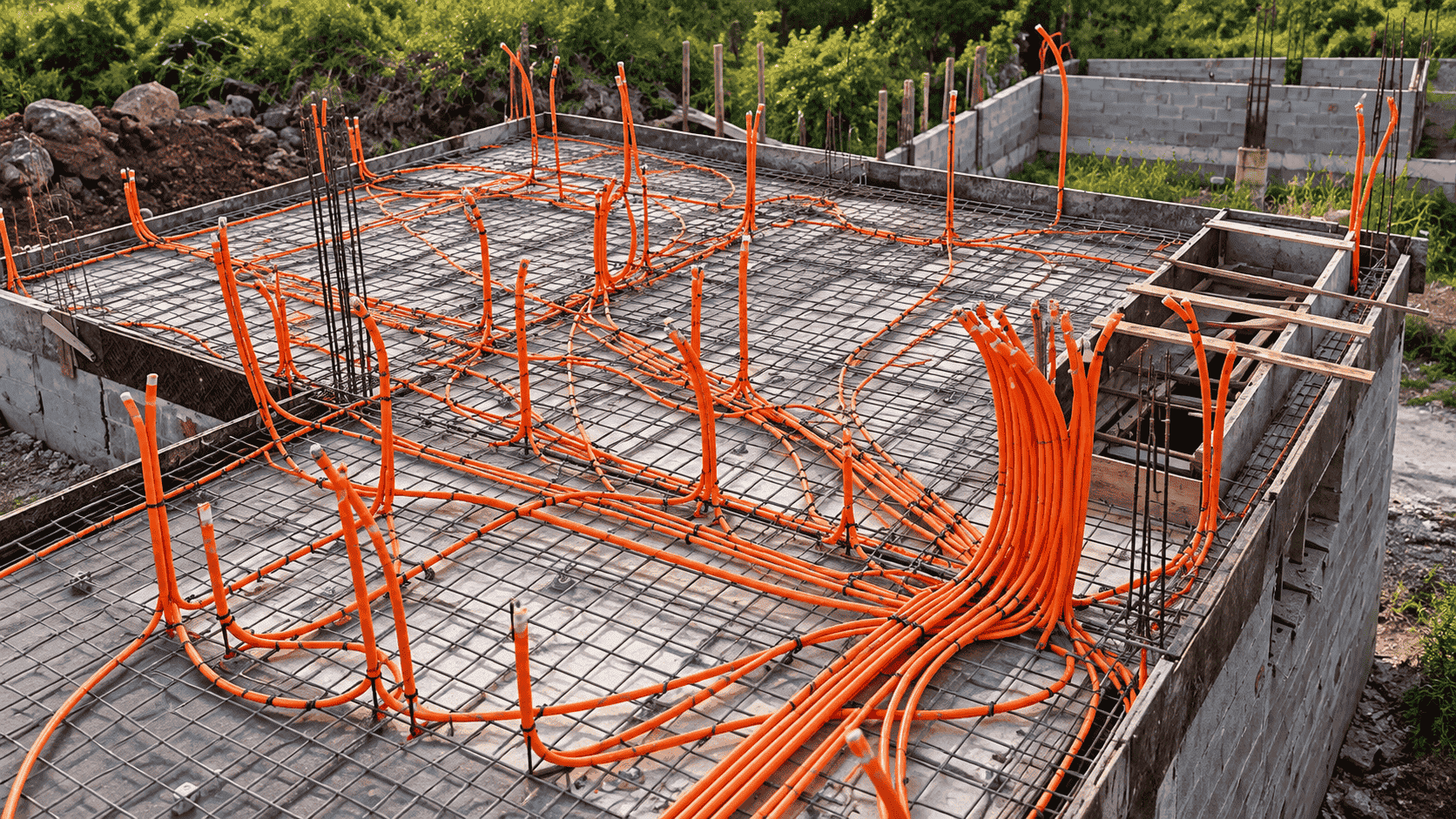 Lighting wiring preparation during construction